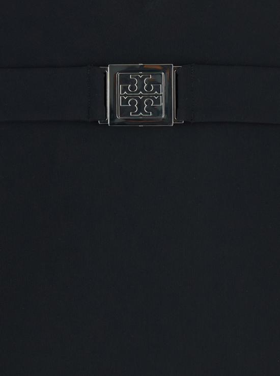  토리버치 원피스 수영복 토리 버치 브이넥  (벨트 장식, 블랙) - TORY BURCH