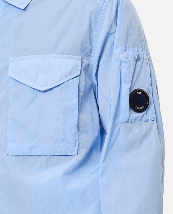  씨피 컴퍼니 자켓 C.P. 컴퍼니 크롬 R 풀집 오버셔츠 클리어 블루 - C.P. COMPANY