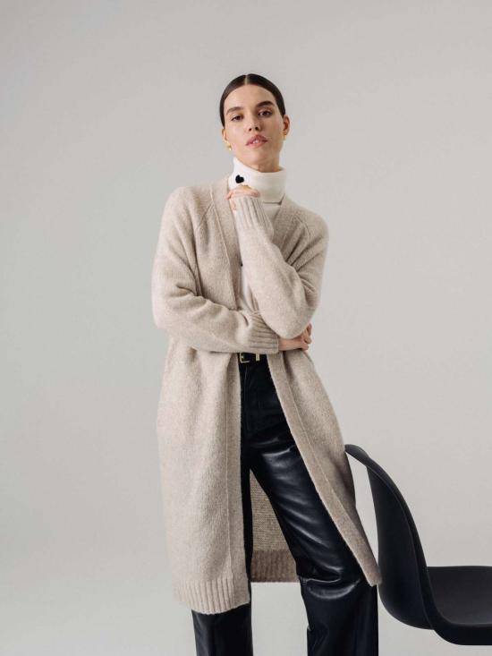  w. Cashmere 가디건 W. 캐시미어 비비안 캐시미어 맥시 오픈