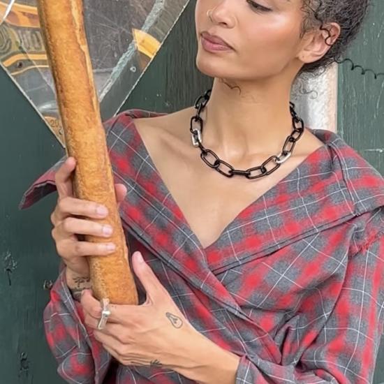  제인 다렌스부르그 반지 제인 다렌스버그 두꺼운 큐브 밴드 - JANE DARENSBOURG