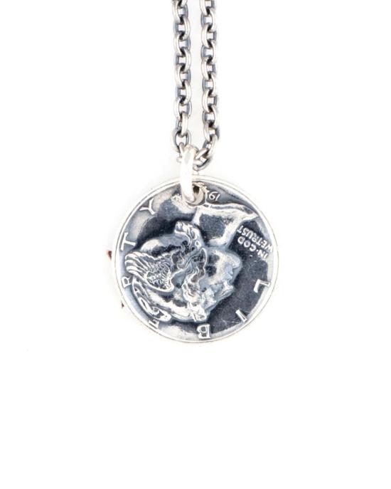  노스 웍스 네크리스 노스웍스 25 황동 물고기 펜던트 목걸이 실버 - NORTH WORKS