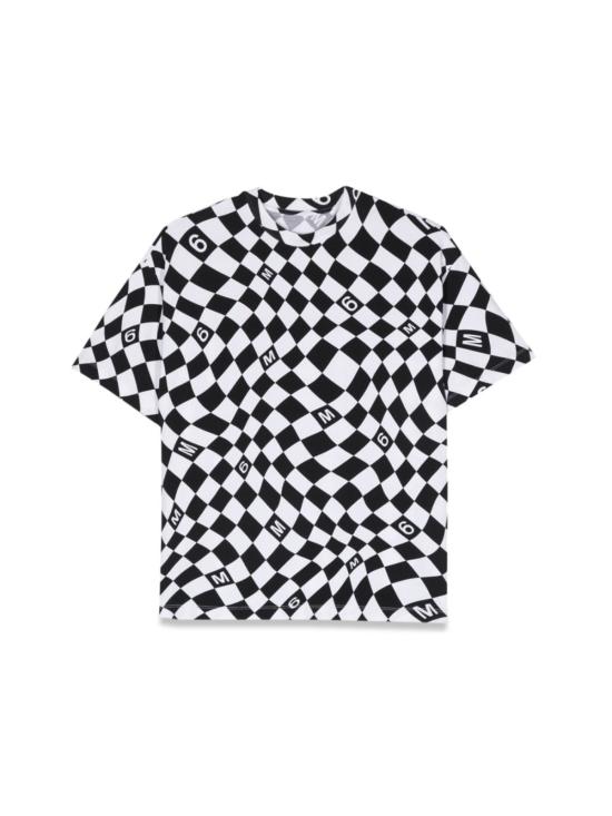  [키즈] MM6 메종마르지엘라 트레이닝 상의 키즈 Mm6 메종 마르지엘라 Mc 옵티컬 코스튬 커버 멀티컬러