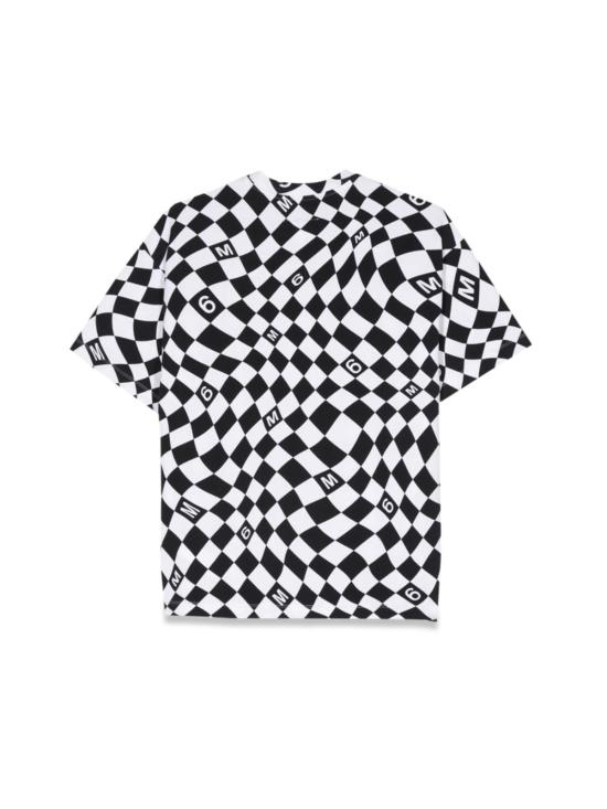  [키즈] MM6 메종마르지엘라 트레이닝 상의 키즈 Mm6 메종 마르지엘라 Mc 옵티컬 코스튬 커버 멀티컬러 - MM6 MAISON MARGIELA