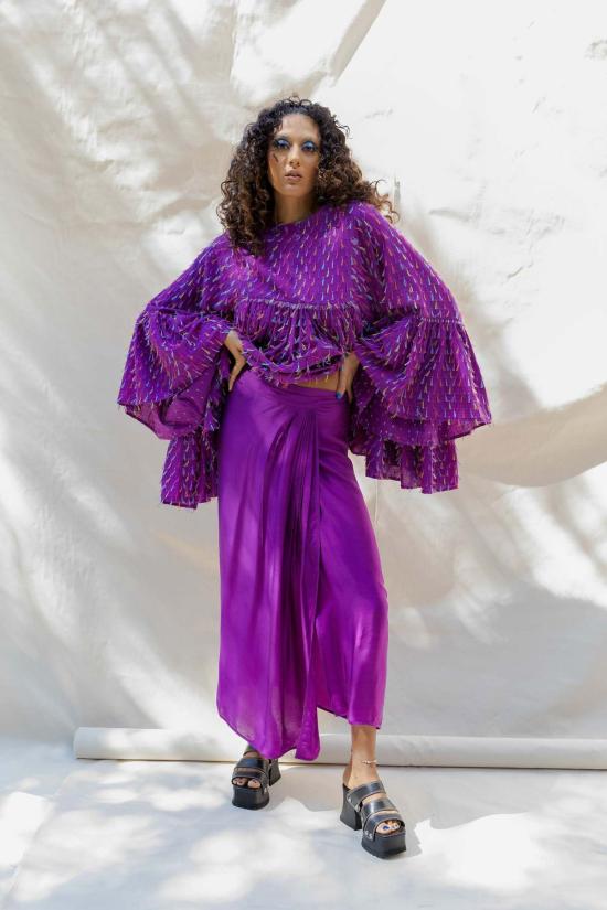  아바카시 미디 스커트 뉴 사리 랩 스커트