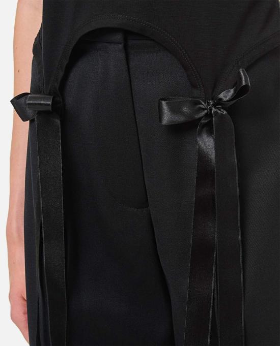  시몬로샤 반팔 티셔츠 시몬 로샤 이지 티셔츠 (리본 장식 포함) 블랙 - SIMONE ROCHA