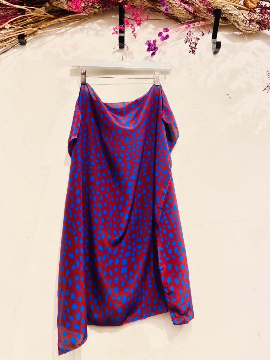  Yesaet 머플러/스카프 예사엣 수비라 스카프 버건디/로얄 페블 프린트 - OTHER BRANDS