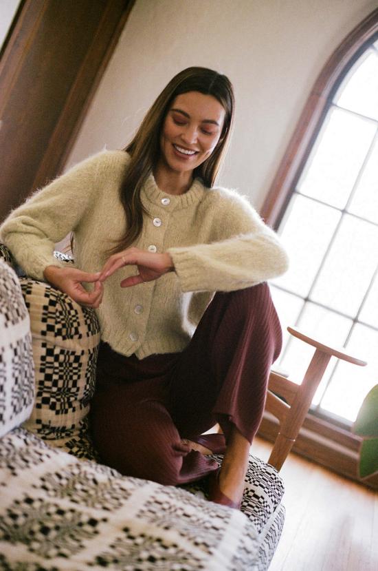  마리아 스탠리 가디건 브러시드 카드 이간 배 - MARIA STANLEY