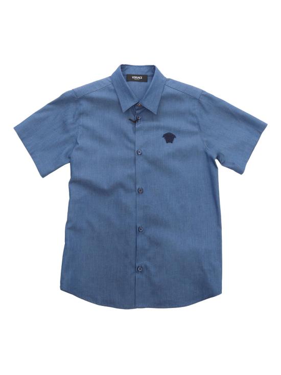  [키즈] 베르사체 트레이닝 상의 메두사 아동용 셔츠 (블루)