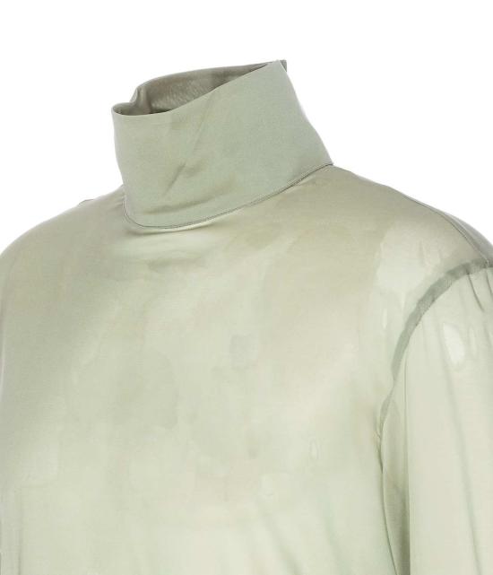  구찌 터틀넥 실크 스트레치 시폰  그린 - GUCCI