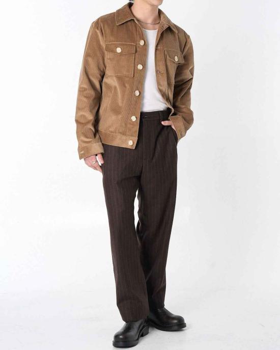  그라피아 뉴욕 봄버 자켓 딘 재킷 폰 브라운 8골 코듀로이 - GRAPHIA NEW YORK