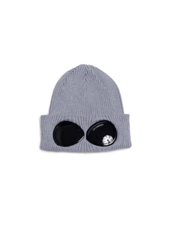  씨피 컴퍼니 모자 C.P. 컴퍼니 코튼 고글 비니 그레이 멜란지