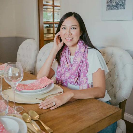  Kasih Coop 머플러/스카프 핸드메이드 바틱 스카프 핑크/퍼플/복숭아 - OTHER BRANDS