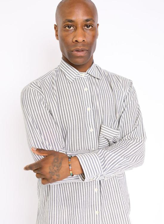  Seek Collective 셔츠 페이지 셔츠 네이비 인디고 스트라이프 - SEEK COLLECTIVE