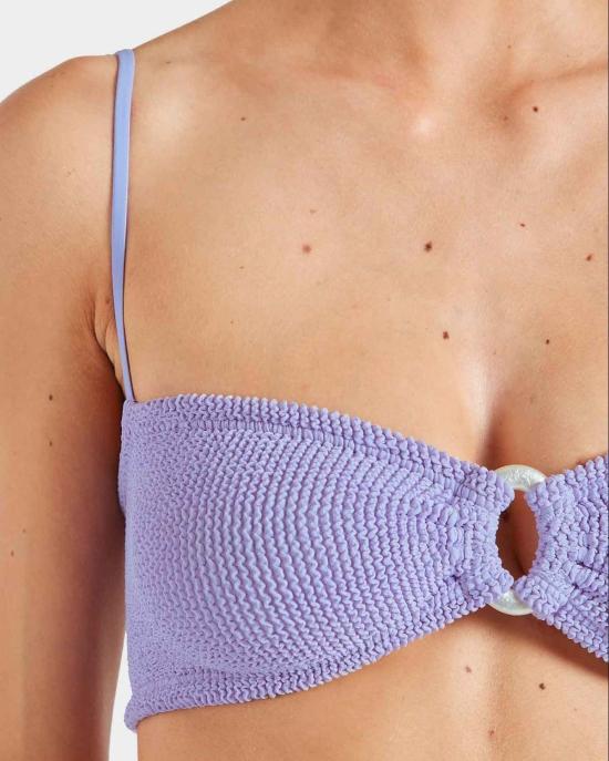  훈자 지 비키니 수영복 Hunza G 미스티 스트랩 비키니 세트 라일락