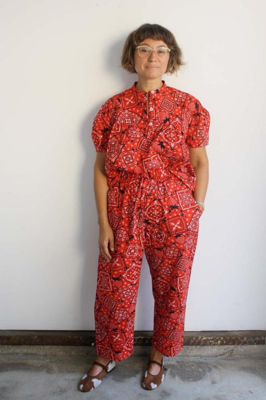  머틀 블라우스 애디  딸기 반다나 - MYRTLE