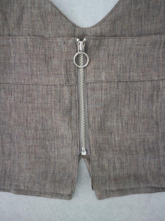  OUOR 민소매 티셔츠 우오르 바그다드 린넨 탑 브라운 - OTHER BRANDS