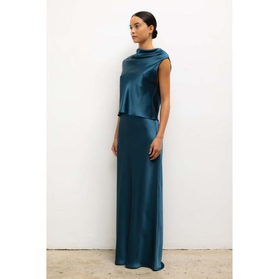  리셋 롱 스커트 레셋 바브 바이어스 스커트 퍼시픽 - LESET