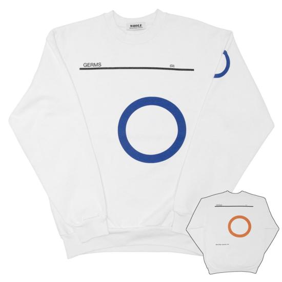  홀 스웨터 남녀공용 Whole X Germs Gi 스웨트셔츠 화이트