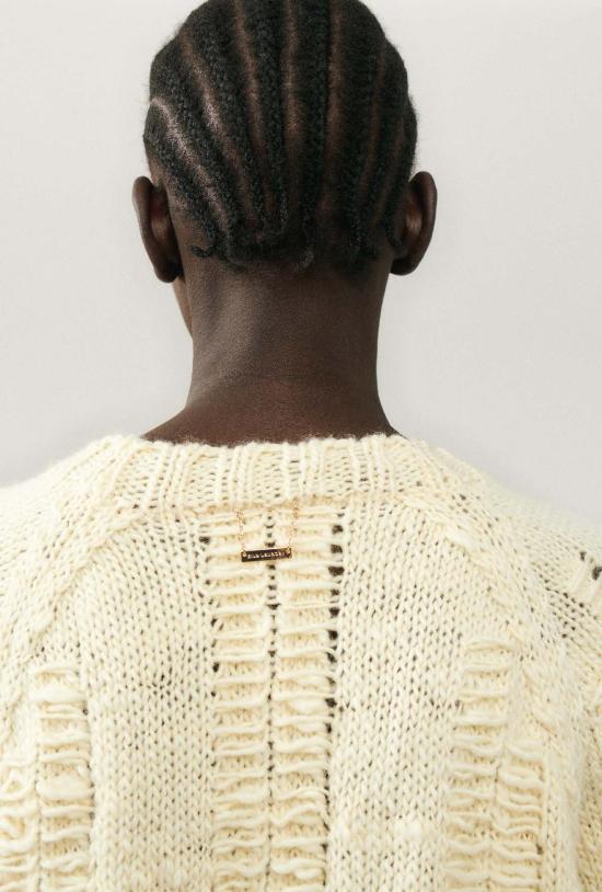  실크 런드리 가디건 더 빅 G 카디건 크림 - SILK LAUNDRY