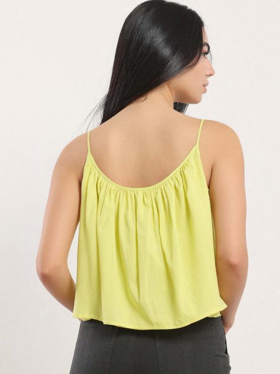  나지라 민소매 티셔츠 라일라 크롭 탱크 - NAZEERAH