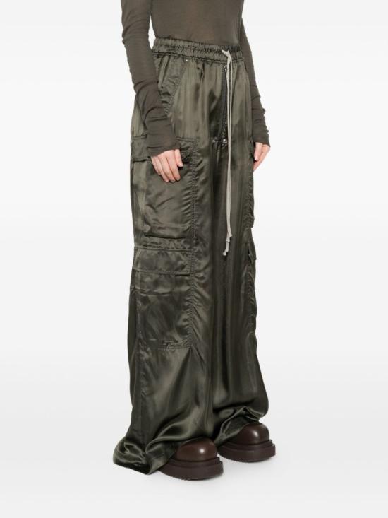  릭 오웬스 스트레이트 팬츠 카르코 드로스트링 팬츠 그린 - RICK OWENS