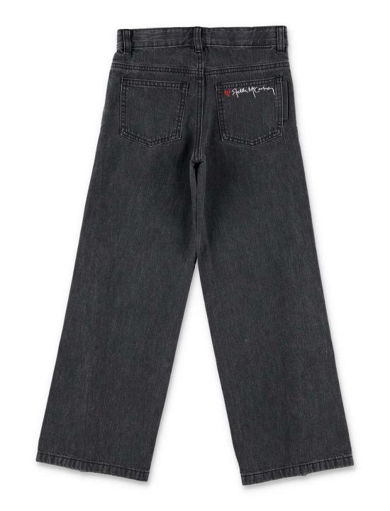  [키즈] 스텔라 맥카트니 트레이닝/조거 팬츠 스텔라 매카트니 아동용 버튼드 진 블랙 - STELLA MCCARTNEY