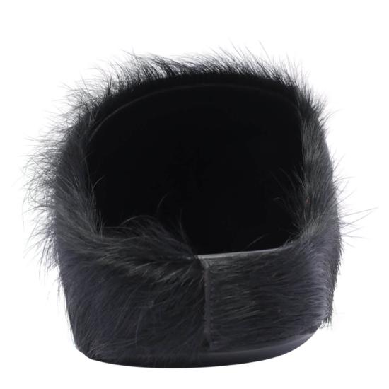  마르니 샌들 롱 헤어 푸스베트 사보 플랫 슈즈 블랙 - MARNI