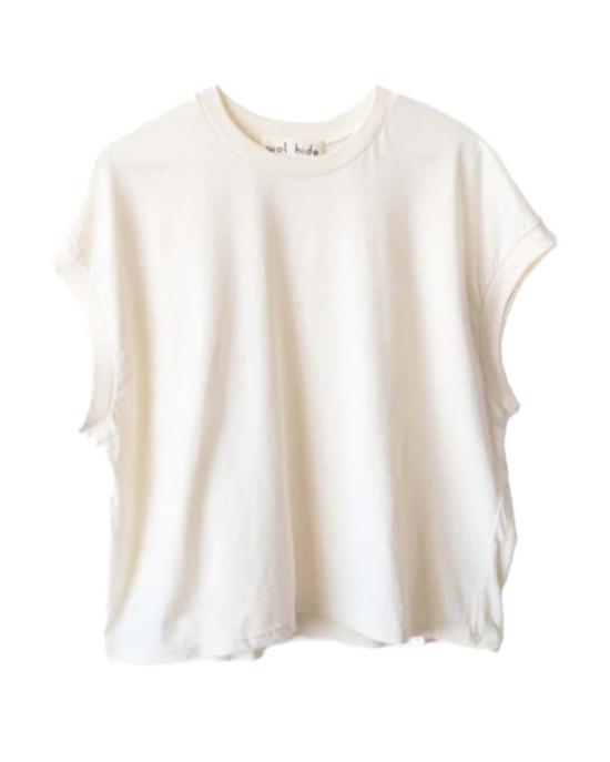  울 하이드 반팔 티셔츠 박스 쉘 내추럴 - WOL HIDE
