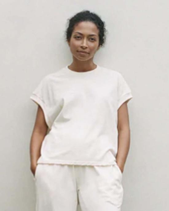  울 하이드 반팔 티셔츠 박스 쉘 내추럴