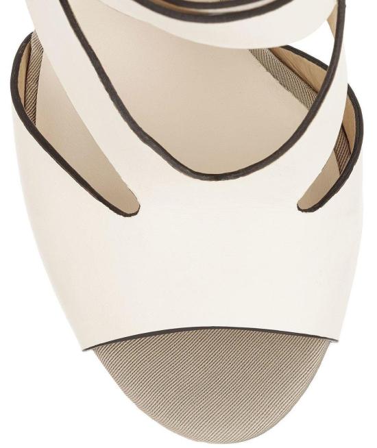  지미추 샌들 네이트 레더 코르크 웨지 라떼 믹스 - JIMMY CHOO