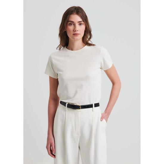  Patrick Assaraf 반팔 티셔츠 패트릭 아사라프 아이코닉 피티드 크루 티셔츠 초크