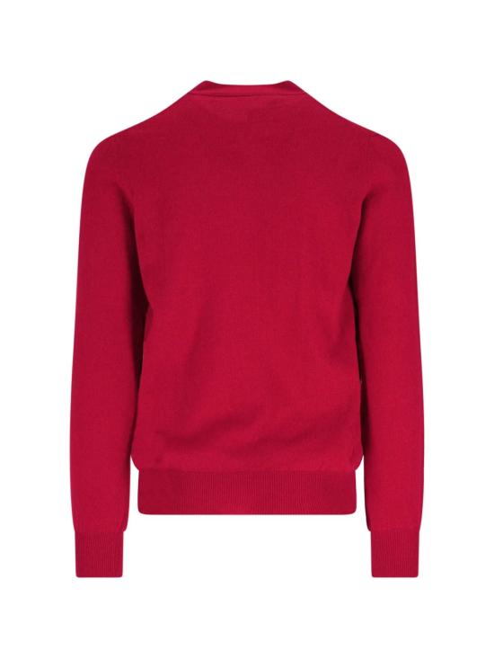  꼼데가르송 가디건 Comme Des Garçons 플레이 로고 카디건 레드 - COMME DES GARCONS