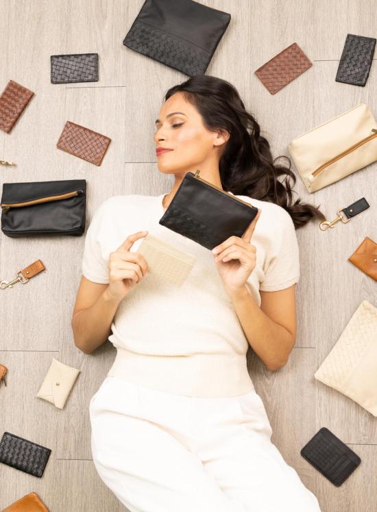  Deux Mains 키링 듀 메인즈 대형 파우치 키체인 & 슬림 ID 세트 - OTHER BRANDS