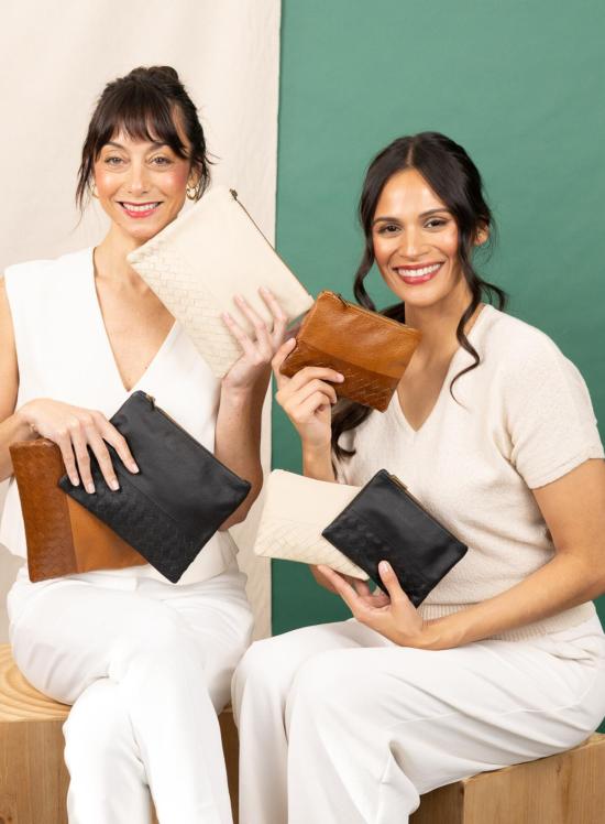  Deux Mains 키링 듀 메인즈 대형 파우치 키체인 & 슬림 ID 세트 - OTHER BRANDS