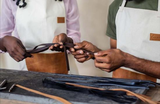  듀 맹 키링 듀 메인즈 대형 파우치 키체인 & 슬림 ID 세트 - DEUX MAINS