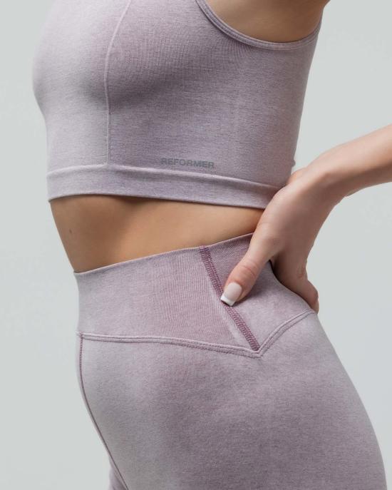  Reformer 민소매 티셔츠 리포머 헤더 크롭 탱크 - REFORMER