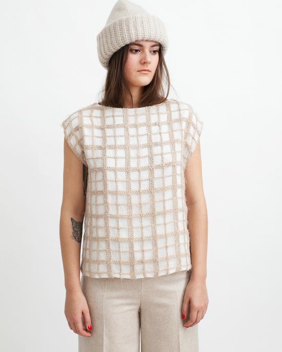  Samuji 블라우스 사무지 시안이 탑 에크루