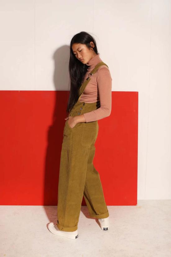  LF 마키 점프수트 L.F.Markey Bryson 코듀로이 멜빵바지 샤르트뢰즈 - L.F.MARKEY