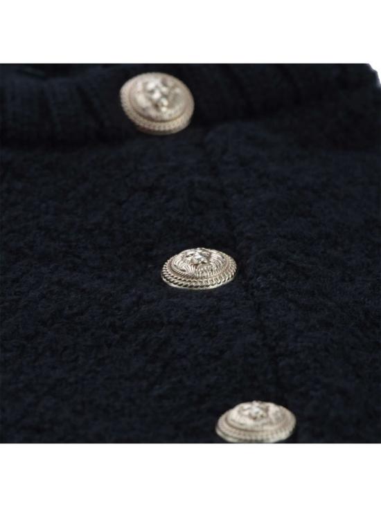  [키즈] 발망 트레이닝 상의 아동용 버튼 스웨터 블랙 - BALMAIN