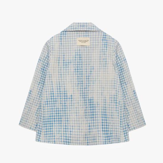  [키즈] 위켄드 하우스 키즈 자켓 키즈  린넨 재킷 블루/화이트 체크 - WEEKEND HOUSE KIDS