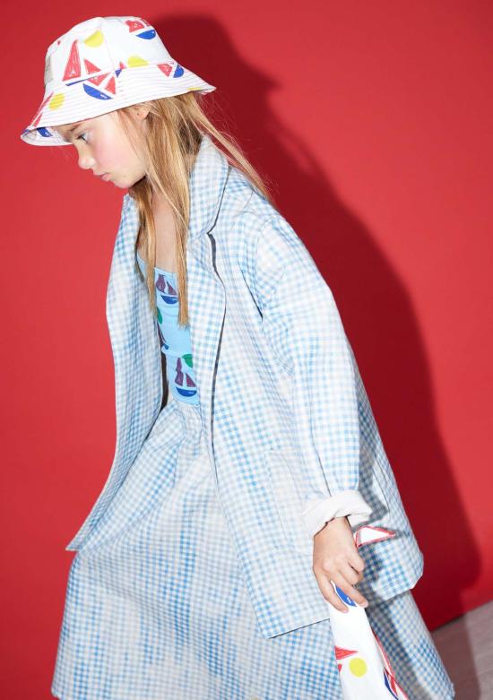  [키즈] 위켄드 하우스 키즈 자켓 키즈  린넨 재킷 블루/화이트 체크 - WEEKEND HOUSE KIDS