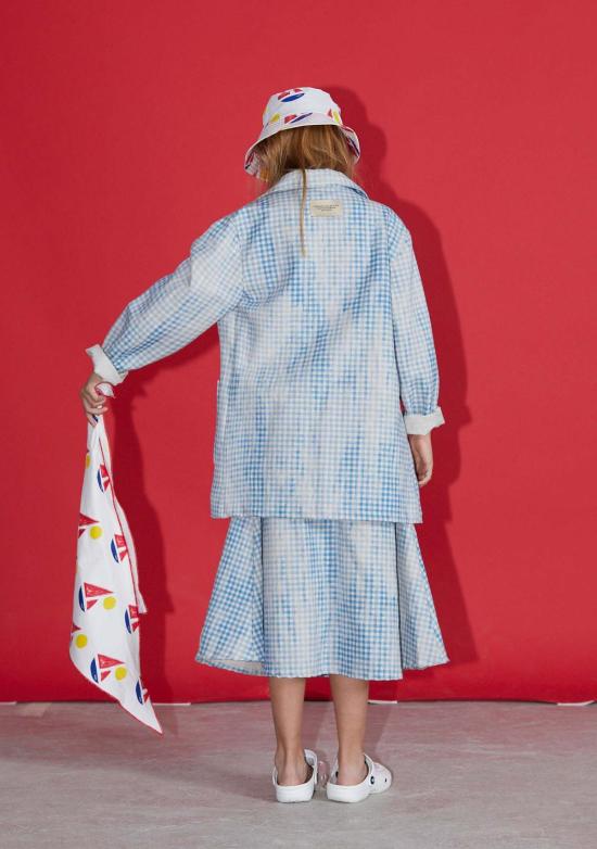  [키즈] 위켄드 하우스 키즈 자켓 키즈  린넨 재킷 블루/화이트 체크 - WEEKEND HOUSE KIDS