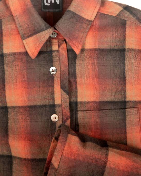  LWN 셔츠 Lwn Sami 셔츠 코너 체크 셔츠 - LWN