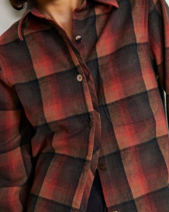  LWN 셔츠 Lwn Sami 셔츠 코너 체크 셔츠 - LWN