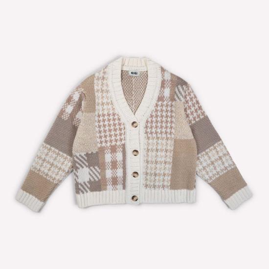  [키즈] gigiknitwear.com 풀오버 Gi Gi 니트웨어 패치워크 가디건 미니