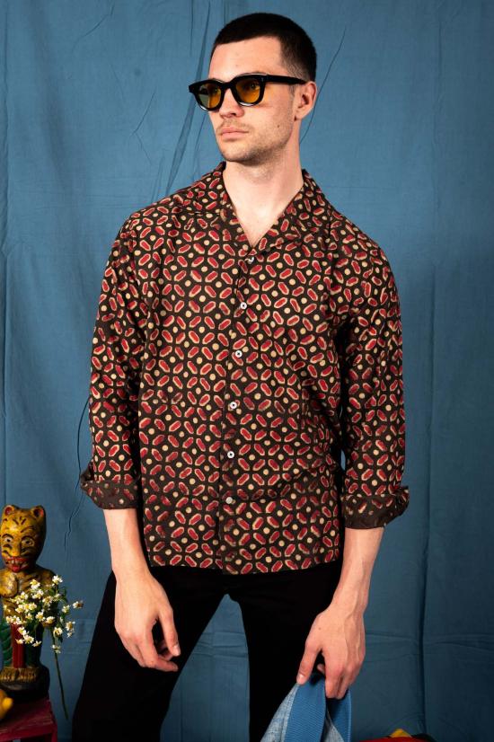  DUSHYANT. 긴팔 셔츠 두샨트. 라즈 캠프 셔츠 젤리빈 프린트 - OTHER BRANDS