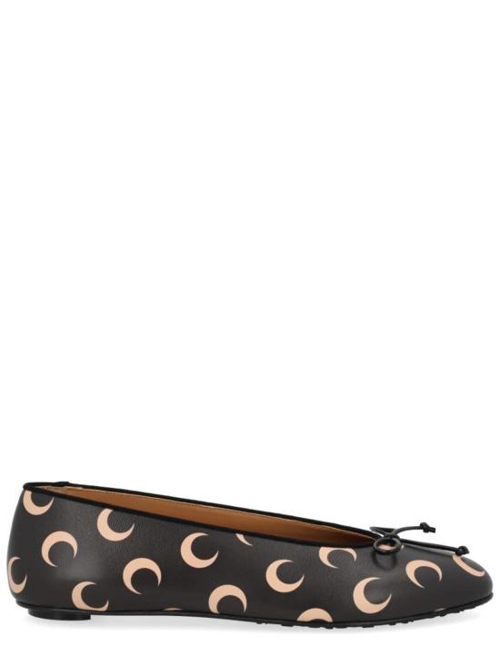  마린세르 플랫 슈즈 마린 세르 발레리나 문  블랙