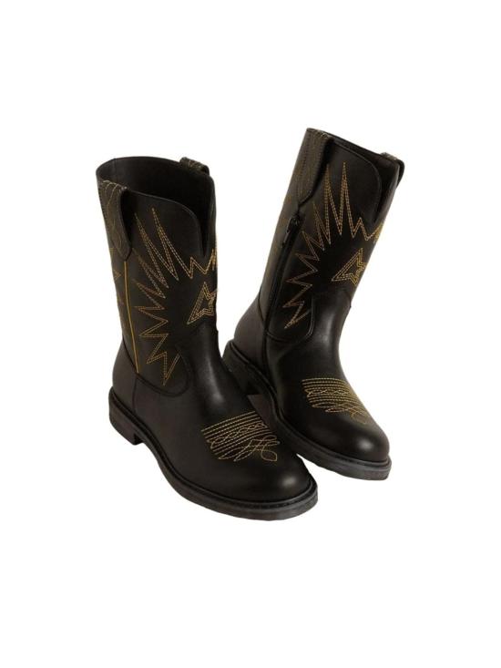  [키즈] 골든구스 부츠 골든 구스 위시 스타 바이커 부츠 블랙 (어린이용) - GOLDEN GOOSE