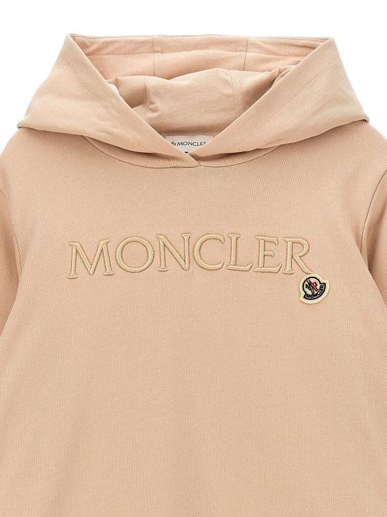  [키즈] 몽클레어 풀오버 아동용 자수 후드티 핑크색 - MONCLER