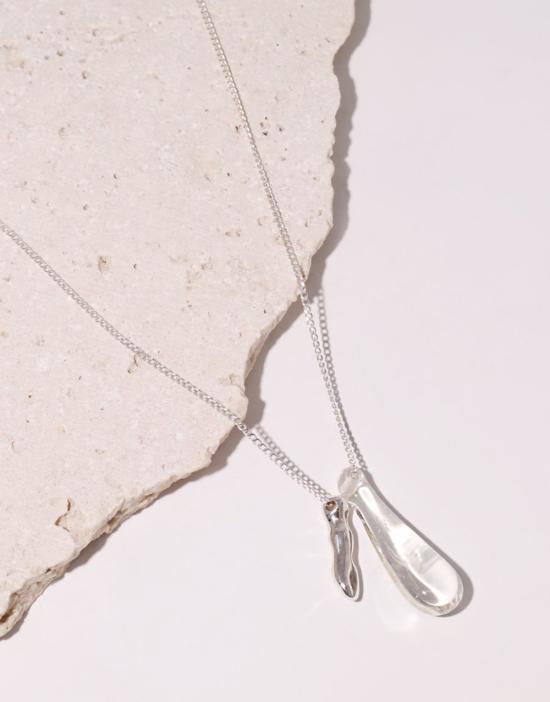  클레드 목걸이/팬던트 드롭 카운츠 목걸이 (은) - CLED